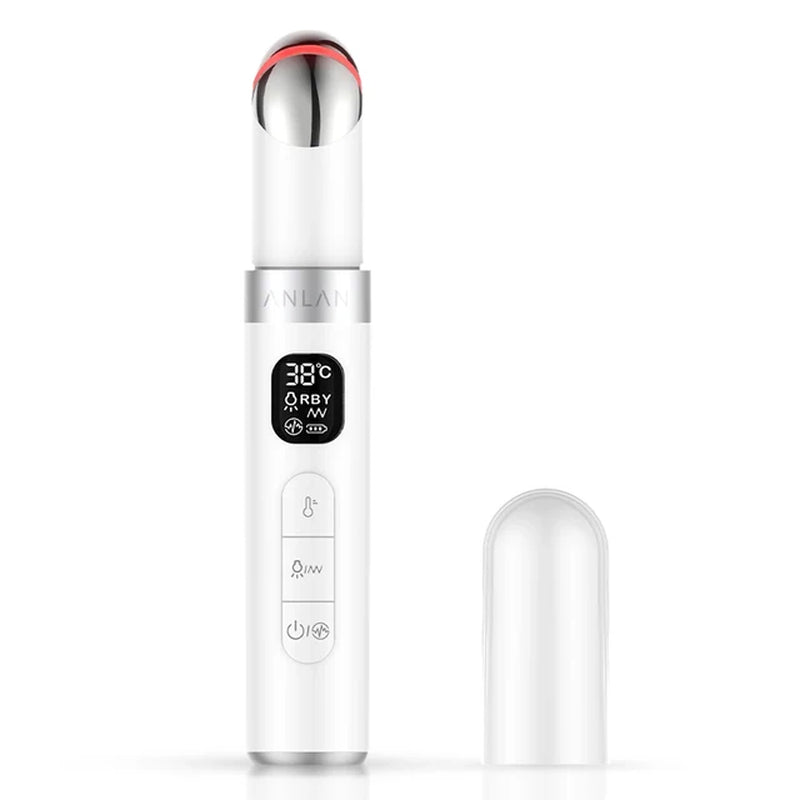 "Revitalize Your Eyes with Electric Eye Massager - Reduce Wrinkles, Dark Circles, and Puffiness with EMS Technology and Hot Massage Therapy"