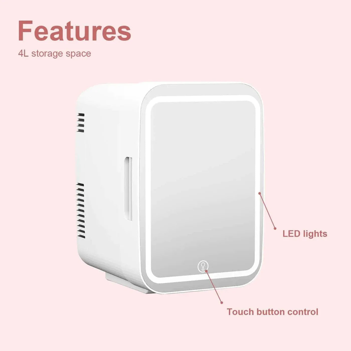 Mini Makeup Fridge Mirror - Yolee Glow