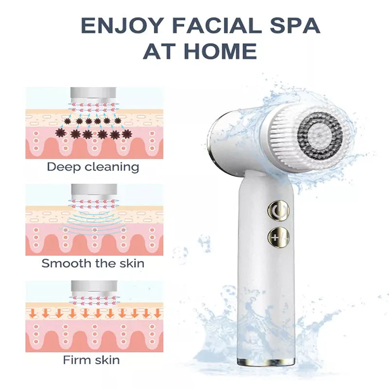 6-in-1 Electric Facial Brush - Yolee Glow