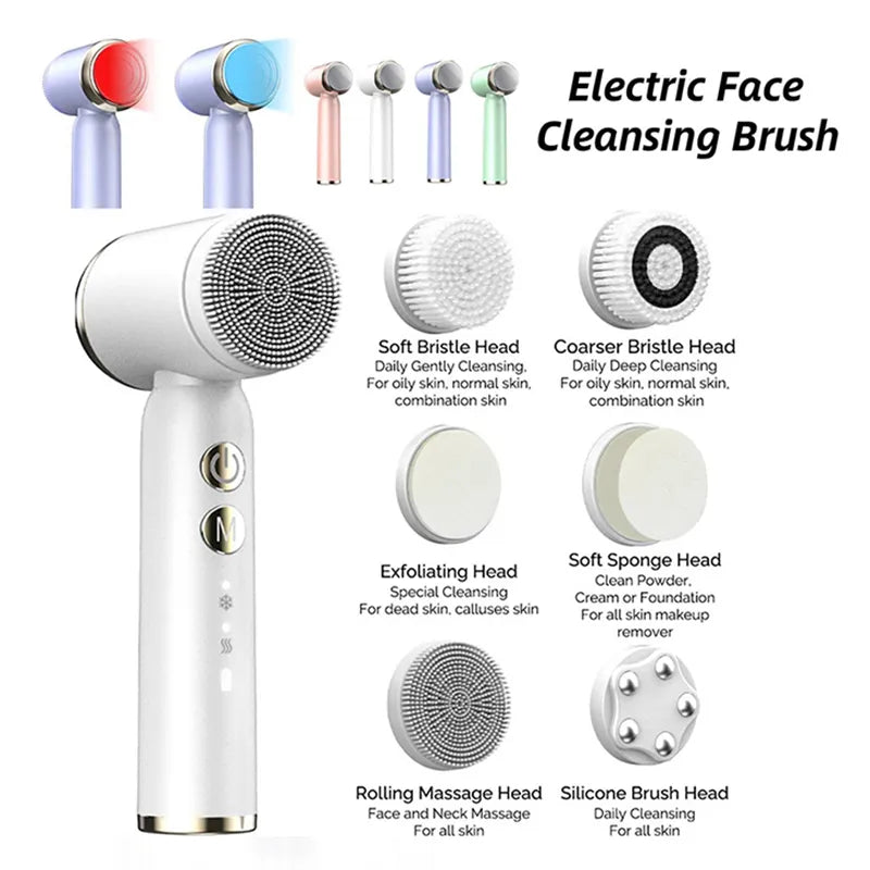 6-in-1 Electric Facial Brush - Yolee Glow