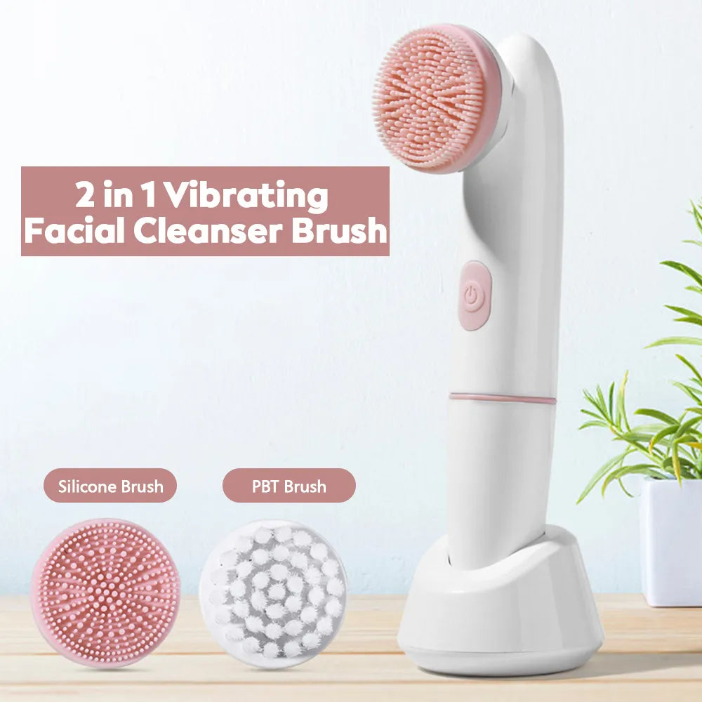 2-in-1 Facial Cleansing Brush - Yolee Glow