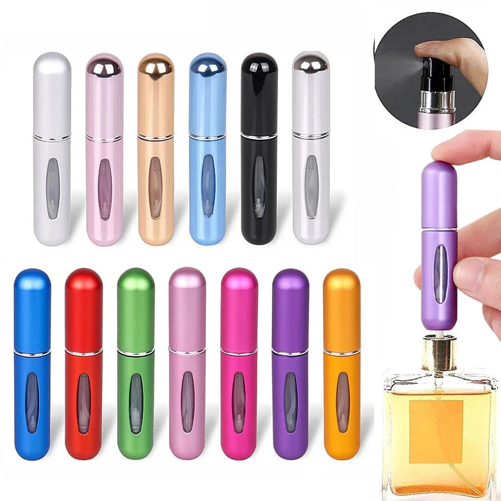 "Travel-Sized Perfume Atomizer: Refillable Mini Spray Bottle for Cosmetics on the Go!"