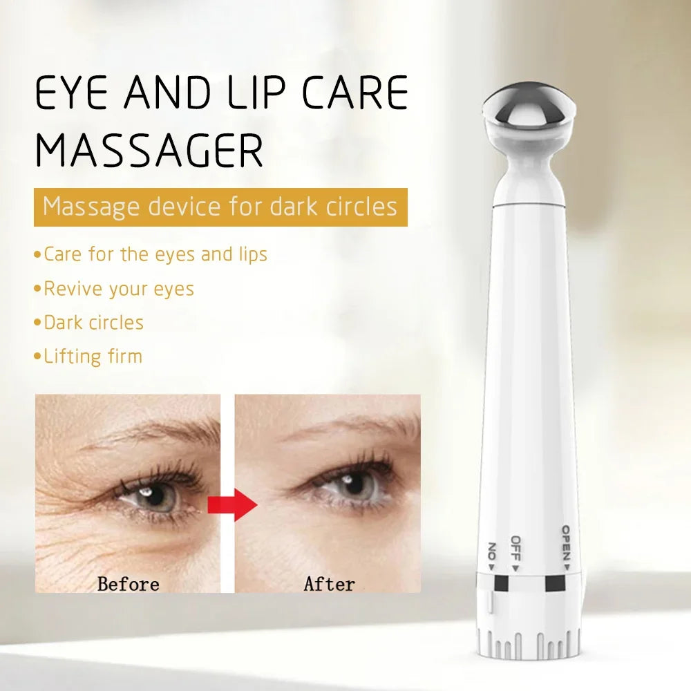 "Portable Electric Eye Massager: Say Goodbye to Wrinkles, Dark Circles, and Aging Signs!"