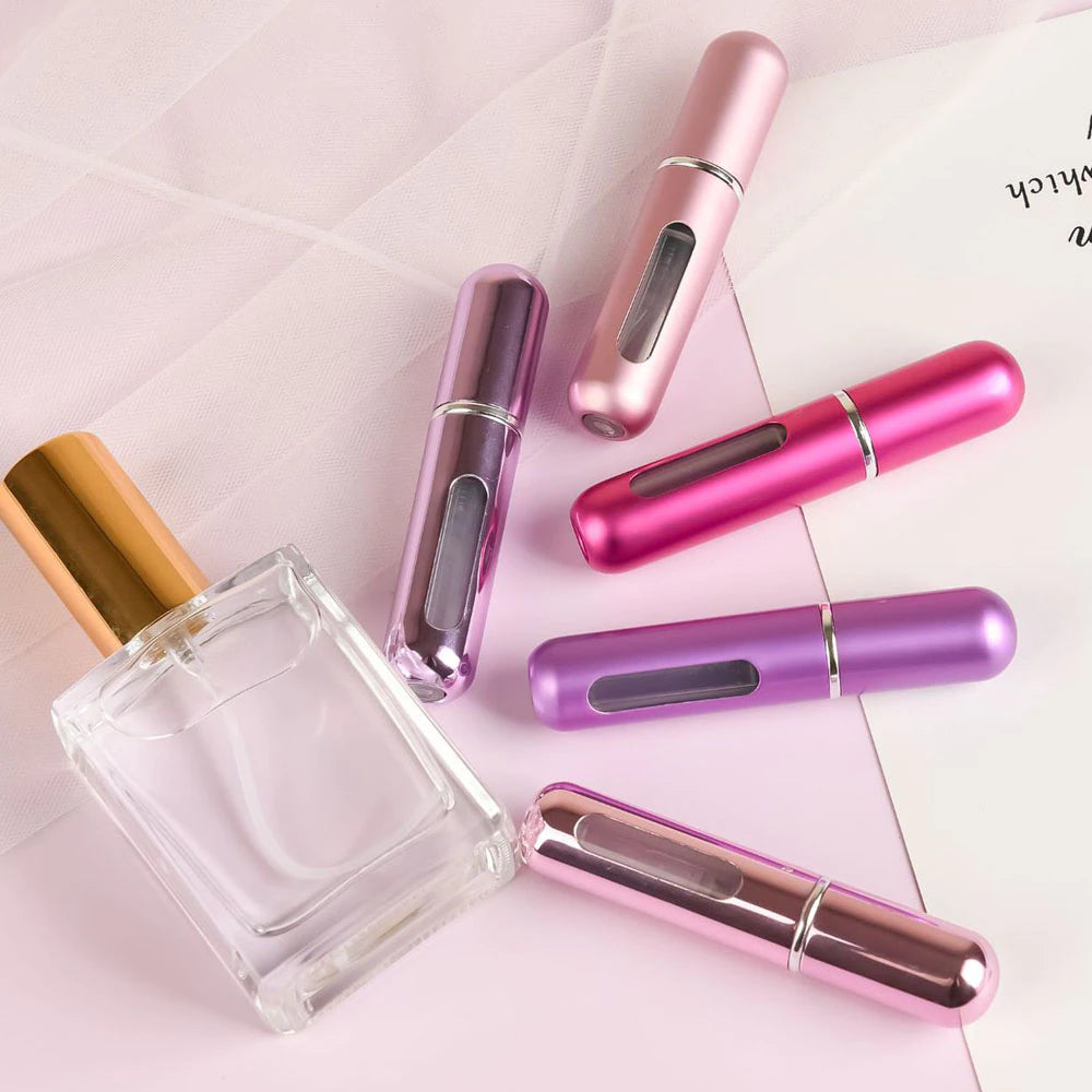 "Travel-Sized Perfume Atomizer: Refillable Mini Spray Bottle for Cosmetics on the Go!"