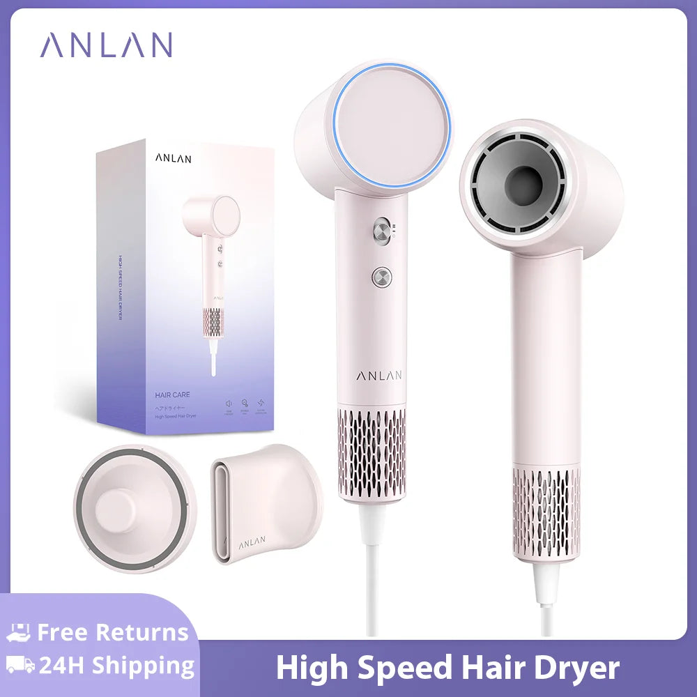 " Professional Ionic Hair Dryer: Fast Drying, Low Noise, Magnetic Nozzle, 120000 RPM Motor"