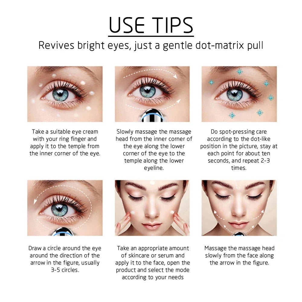 "Portable Electric Eye Massager: Say Goodbye to Wrinkles, Dark Circles, and Aging Signs!"