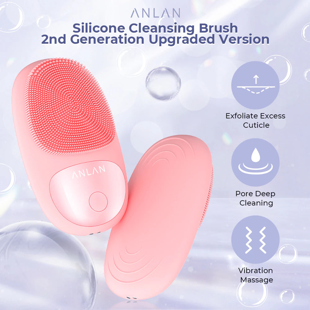 " Waterproof Electric Facial Cleansing Brush - Get Glowing Skin with Vibration Massage Face Cleaner!"