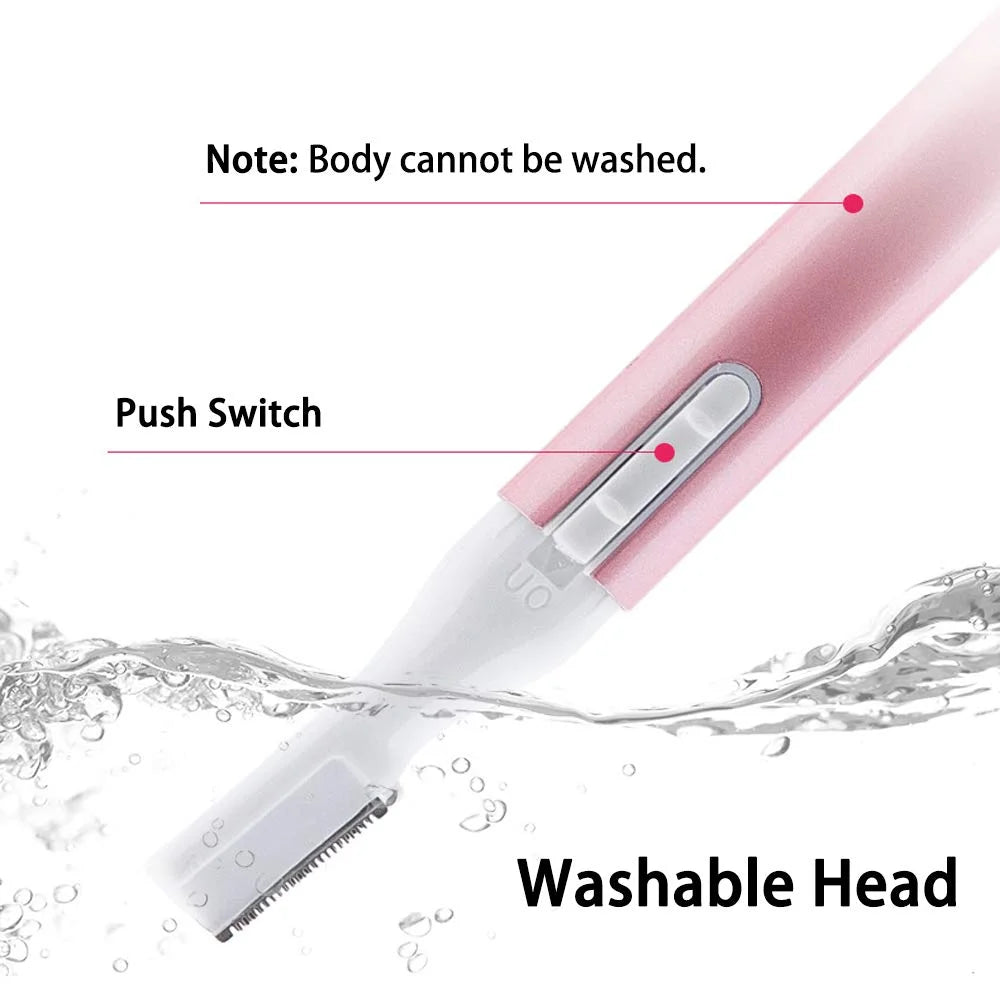 "Flawless Electric Eyebrow Trimmer for Women - Painless Facial Hair Removal Tool for Eyebrows, Legs, and Armpits"